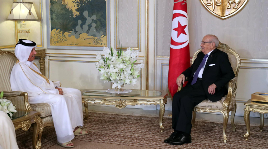 قايد السبسي يتباحث مع وزير الخارجية القطري مستجدات الوضع على الساحة الخليجية 