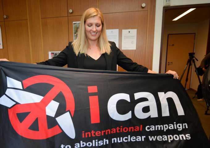 الحملة الدولية للقضاء على الأسلحة النووية تفوز بجائزة نوبل للسلام